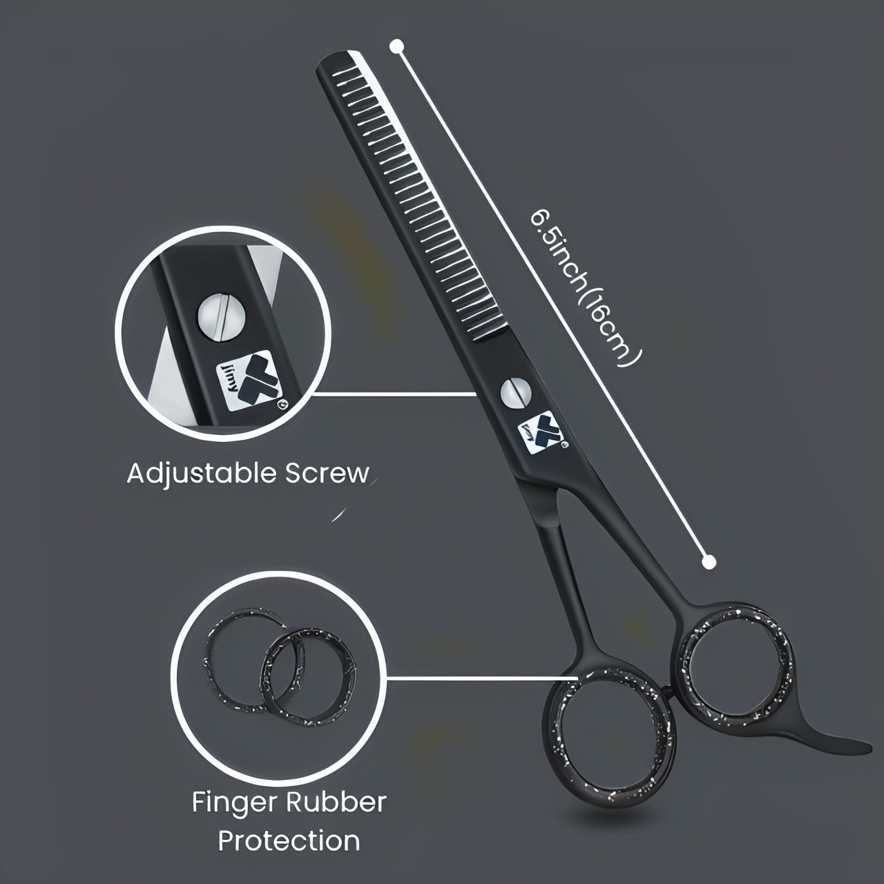 J1-209 Black Thinning Scissors