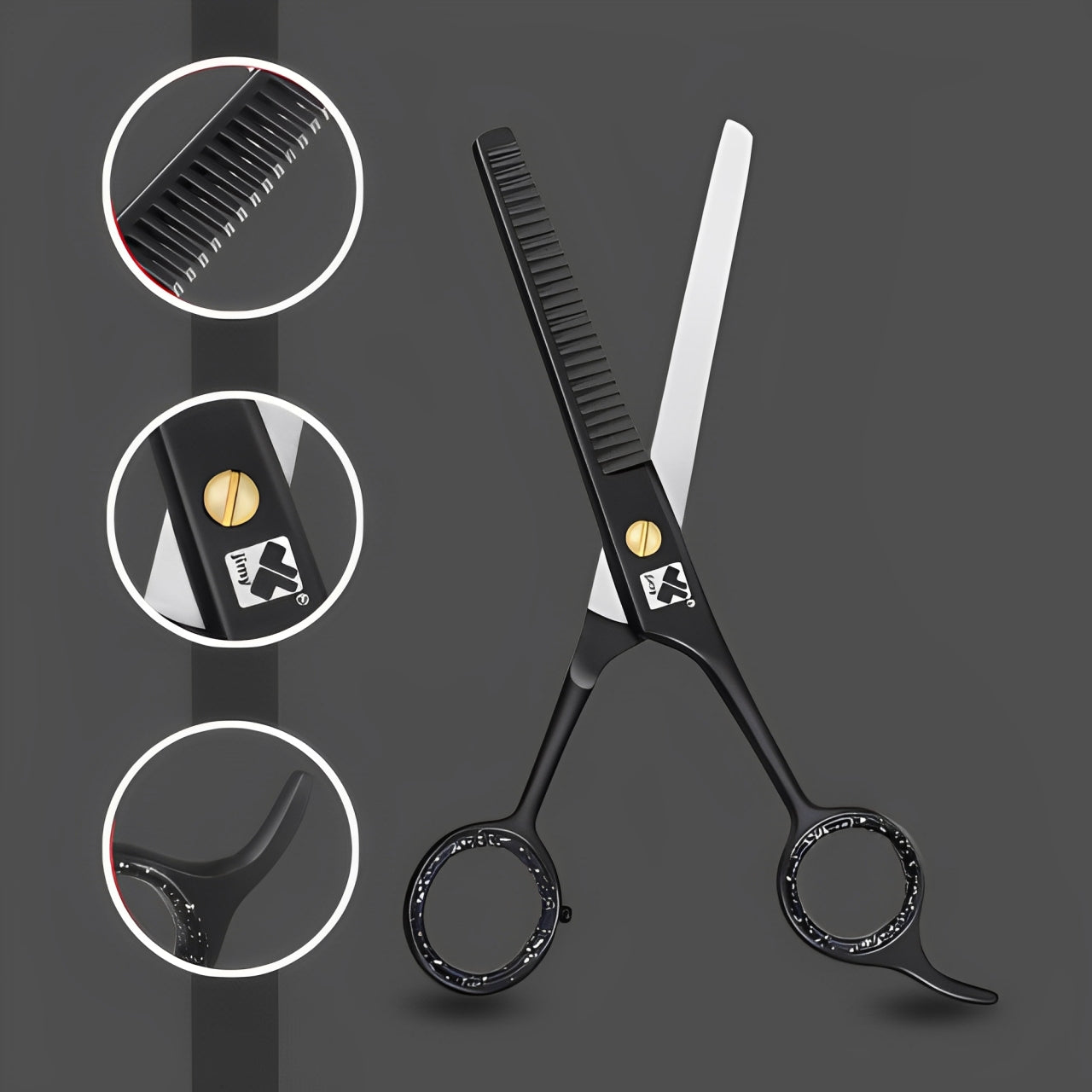 J1-209 Black Thinning Scissors