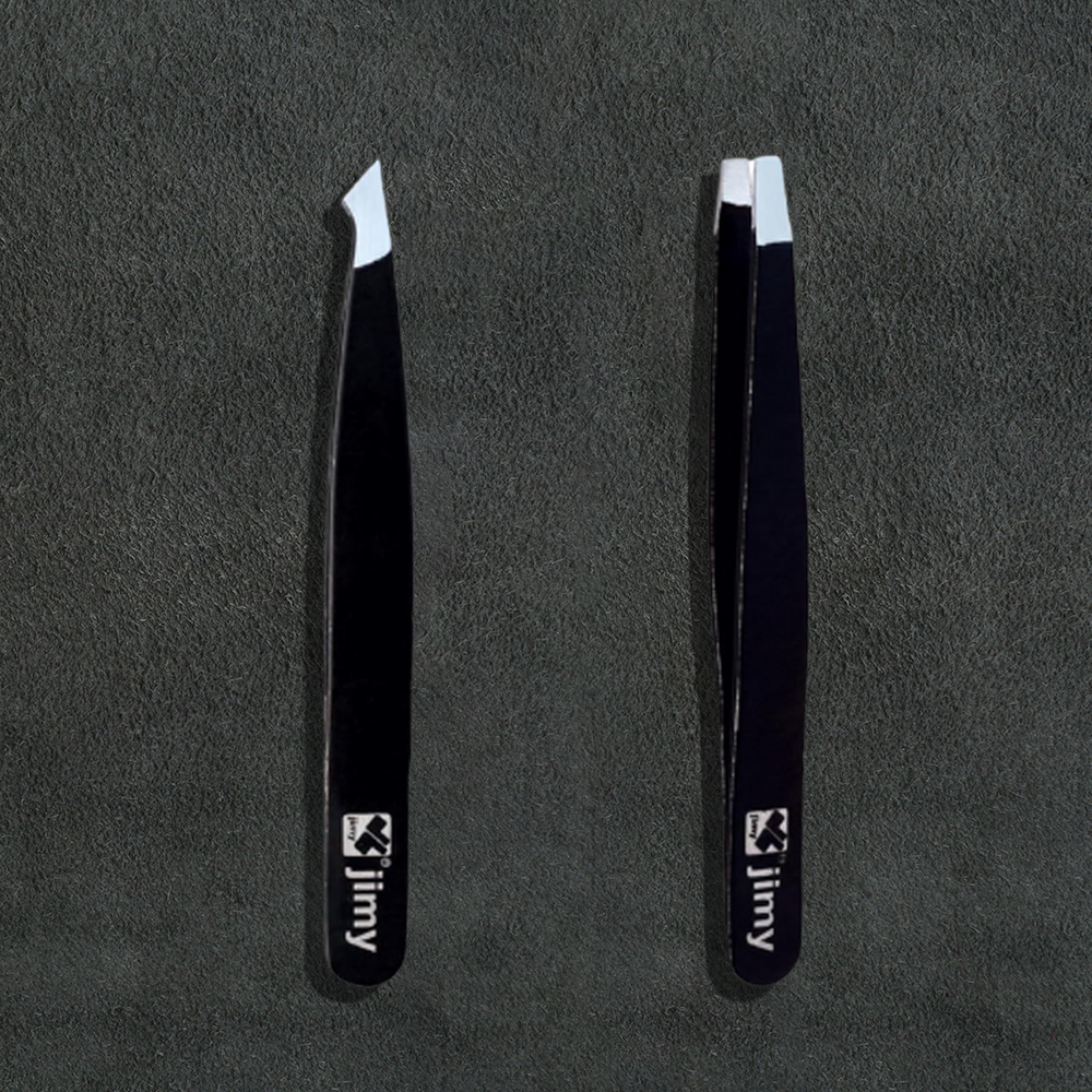 J5 - 288 Professional Eye Lashes Tweezers Straight Black