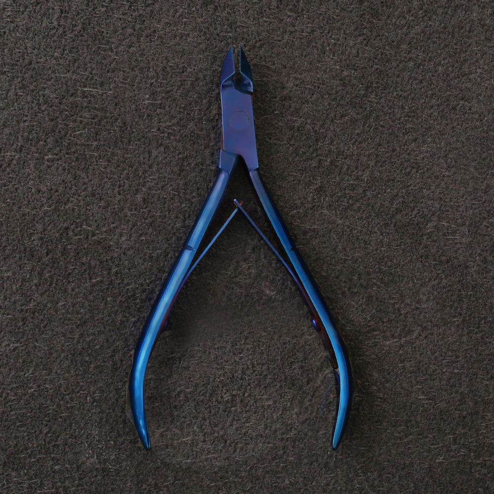 J3-241BL Profesional Cuticle Nipper 10cm Double Spring Blue Colour