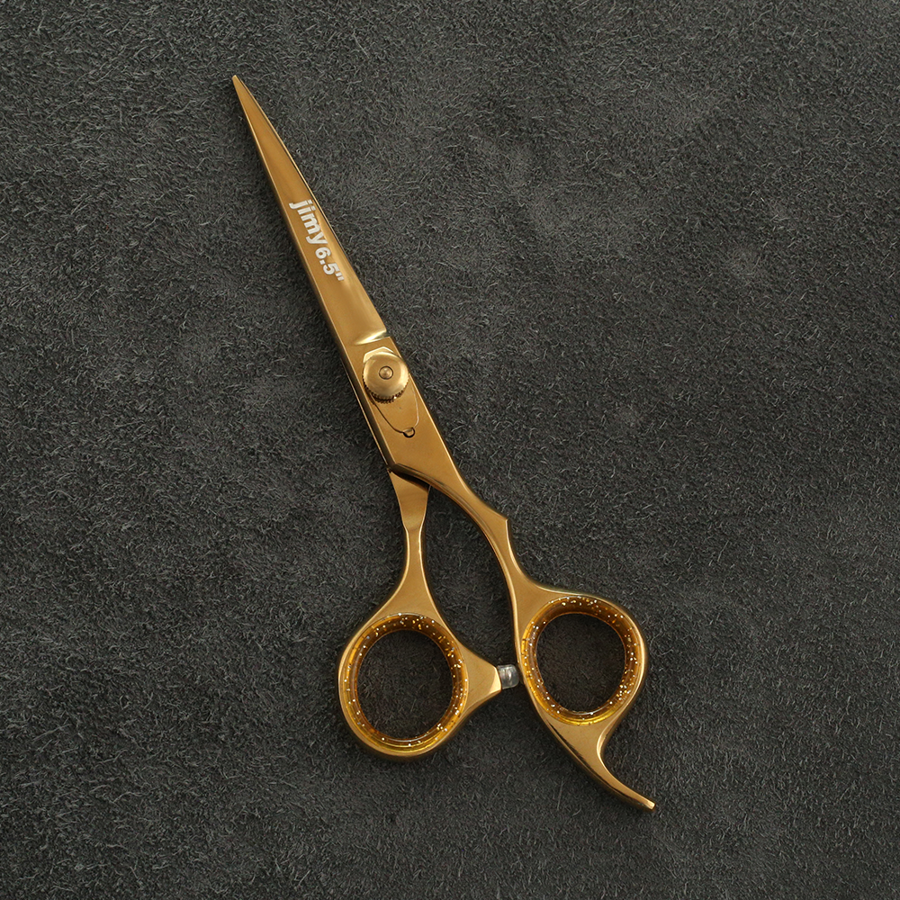J1 - 076 Professional Japan SS Gold Hair Scissors Razor Edge 61/2"