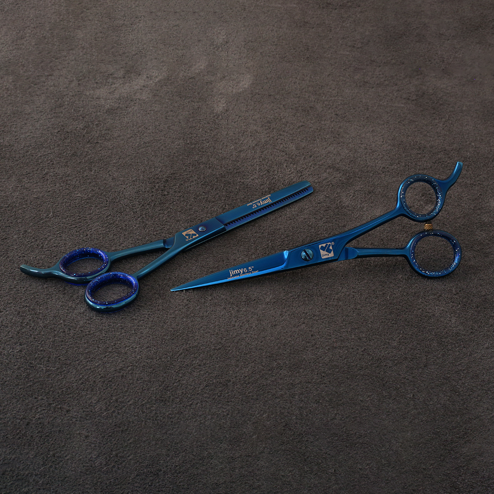 J-886-02BUST Professional Hair/Thinning Scissors Set Blue Edition Special