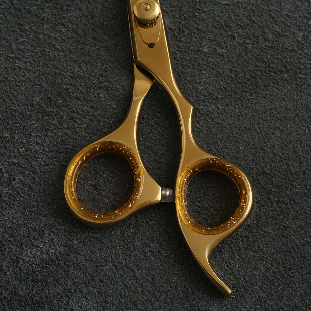 J1 - 076 Professional Japan SS Gold Hair Scissors Razor Edge 61/2"