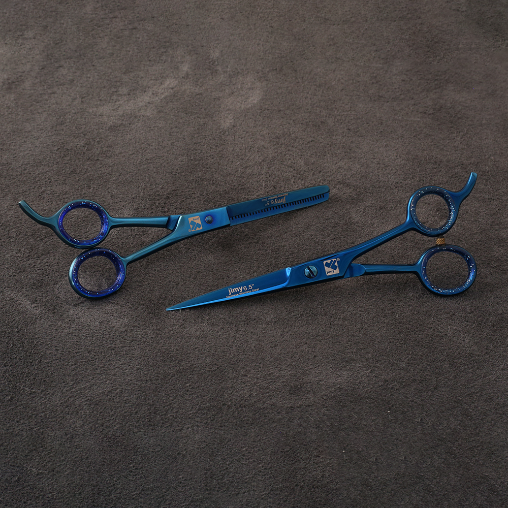 J-886-02BUST Professional Hair/Thinning Scissors Set Blue Edition Special