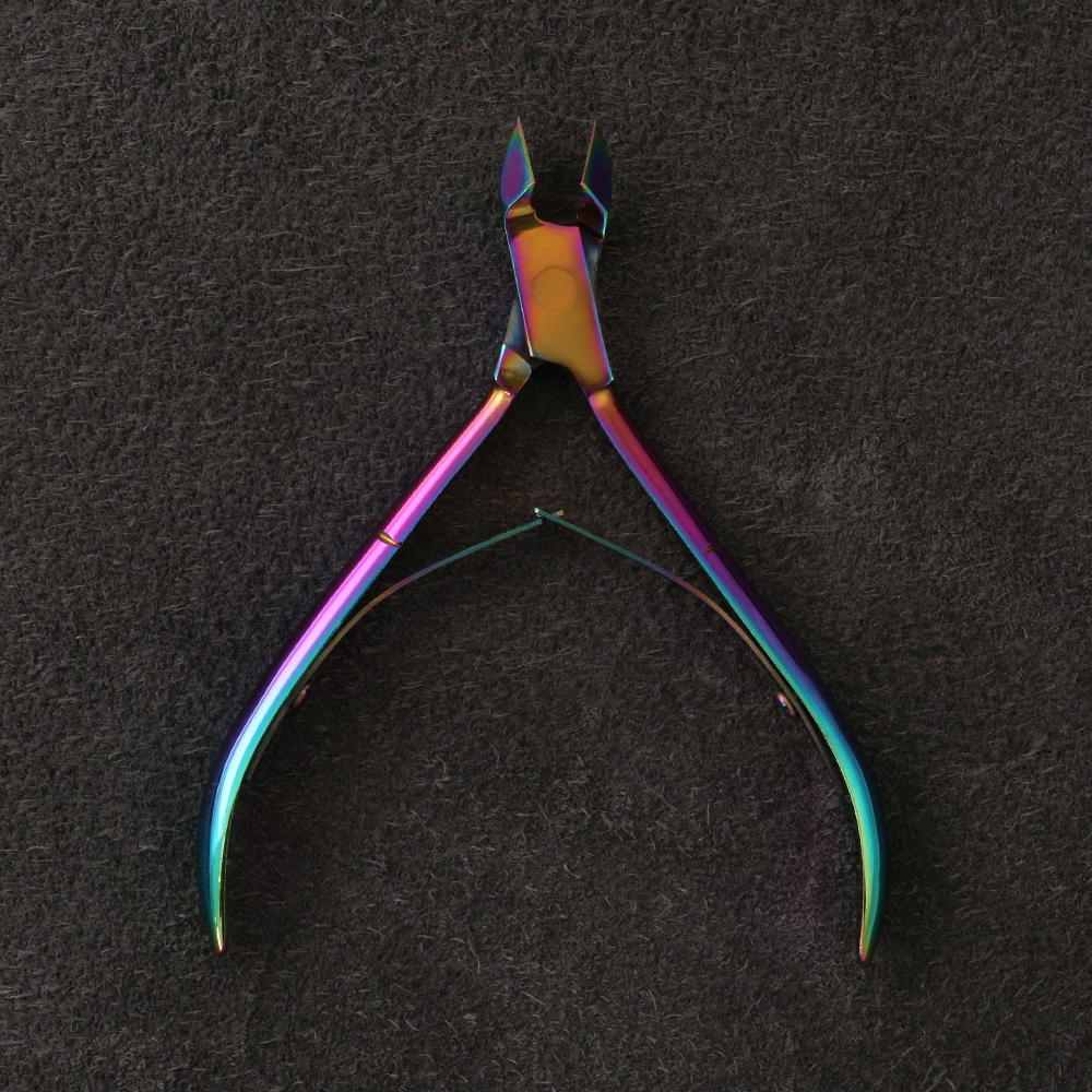 J3-241MC Professional Cuticle Nipper 10cm Double Spring Multi colour