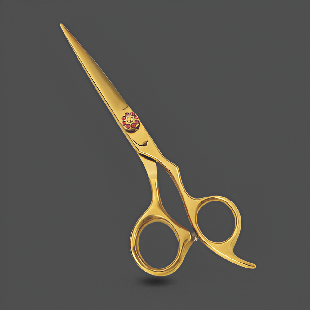J1 - 076 Gold Professional Hair Cutting Scissors Salon Shears 6 1/2