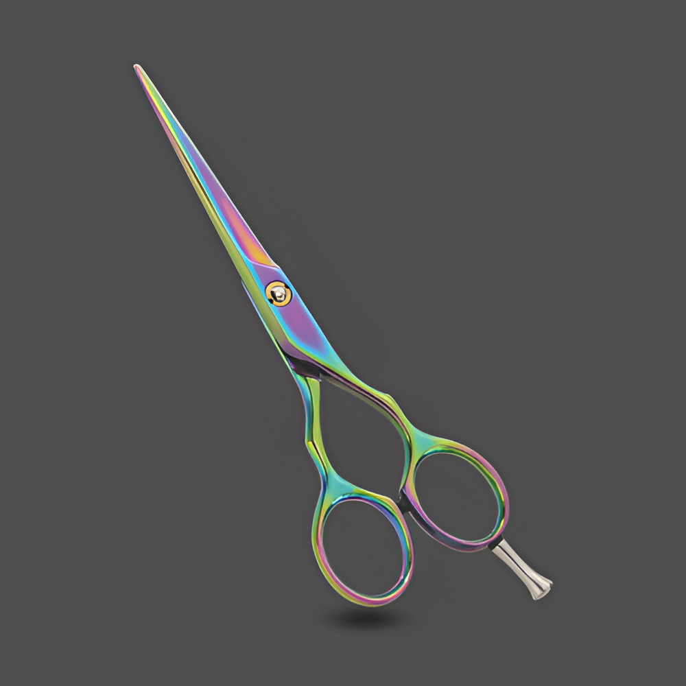 J1 - 137 Rainbow Professional Hair Cutting Scissors 6 1/2