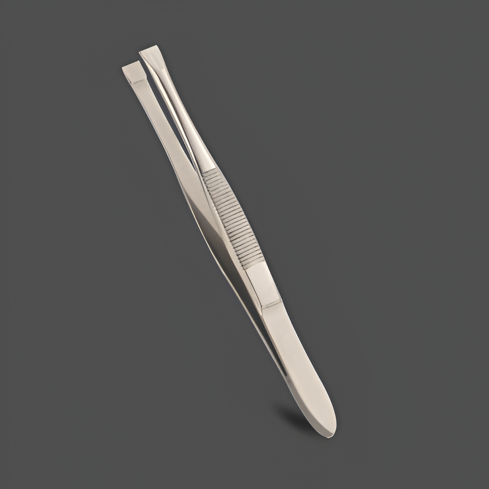 J5 - 004 Eye Brow Tweezers Straight Tip 3.5" Men's