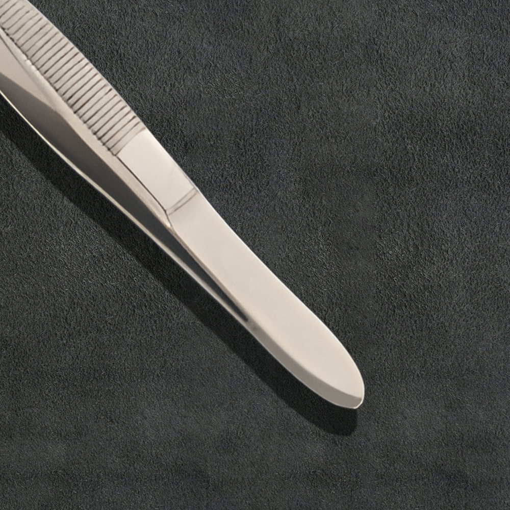 J5 - 004 Eye Brow Tweezers Straight Tip 3.5" Men's