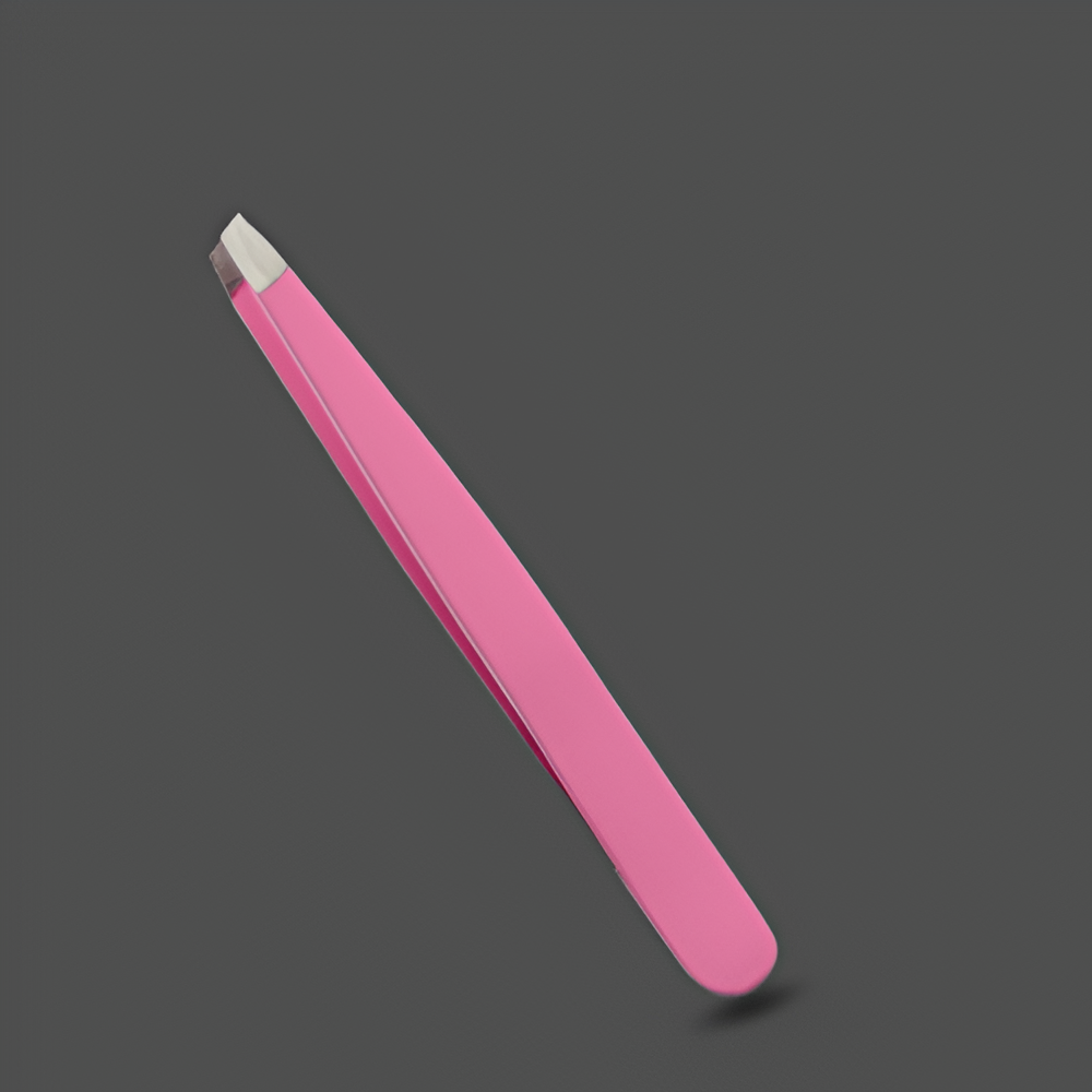 J5 - 064 Eye Brow Tweezers Slunt Pink