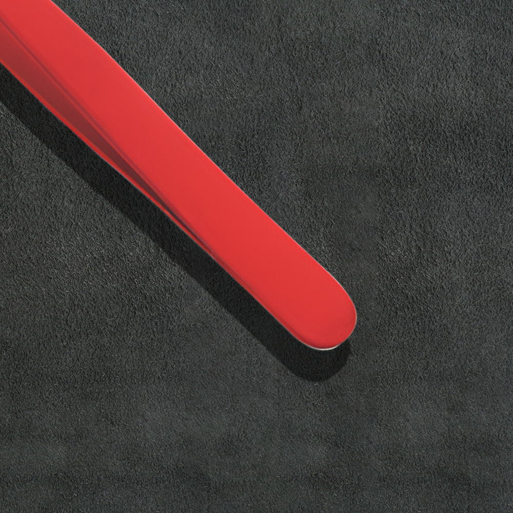 J5 - 081 Professional Eye Brow Tweezer Tomato Red Slunt Tip