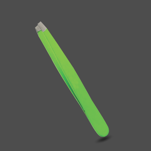 J5 - 085 Eye Brow Tweezers Slunt Tip Apple Green