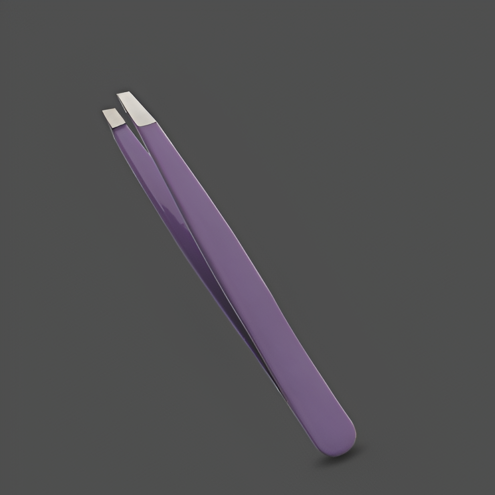 J5 - 089 Eye Brow Tweezer Slunt Purple