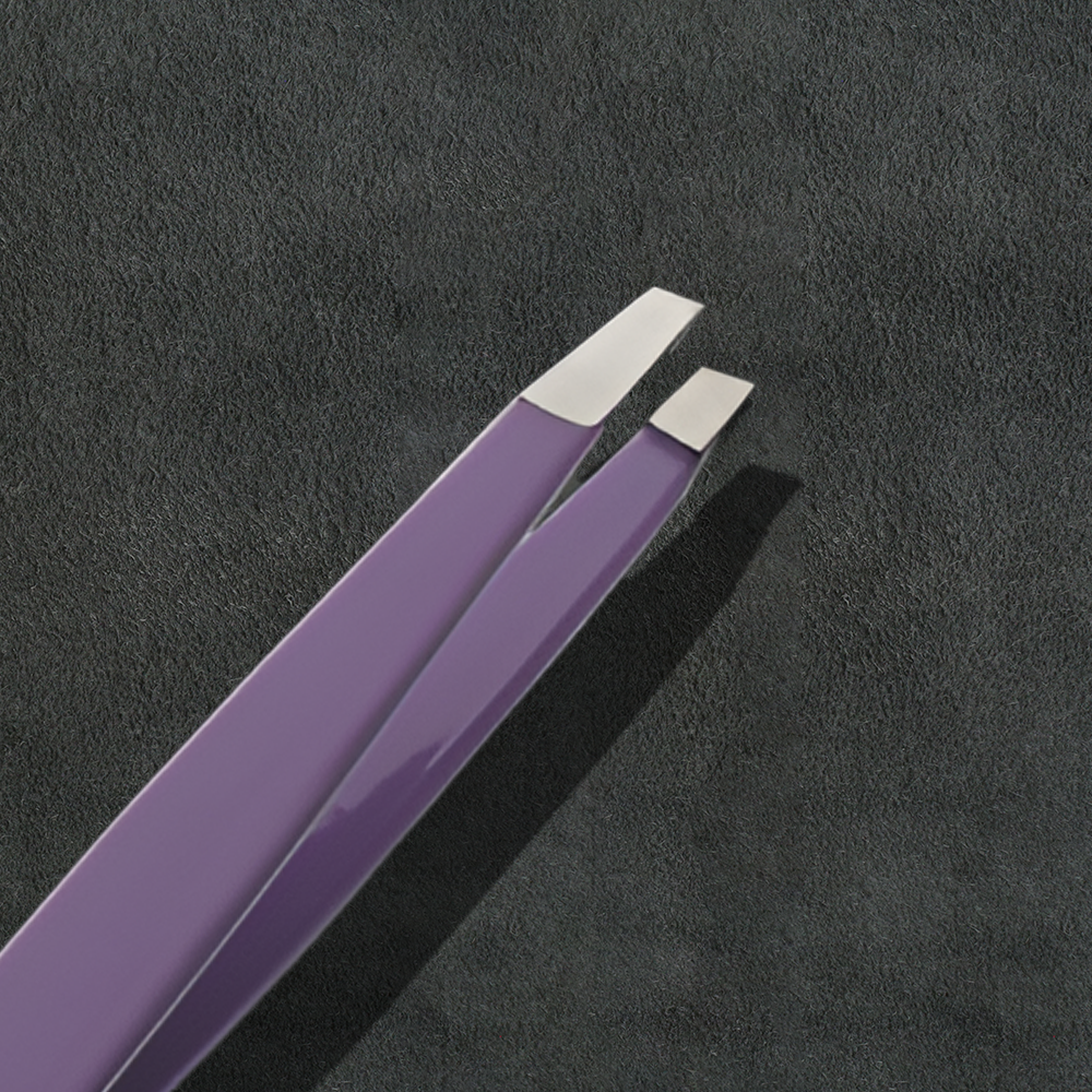 J5 - 089 Eye Brow Tweezer Slunt Purple