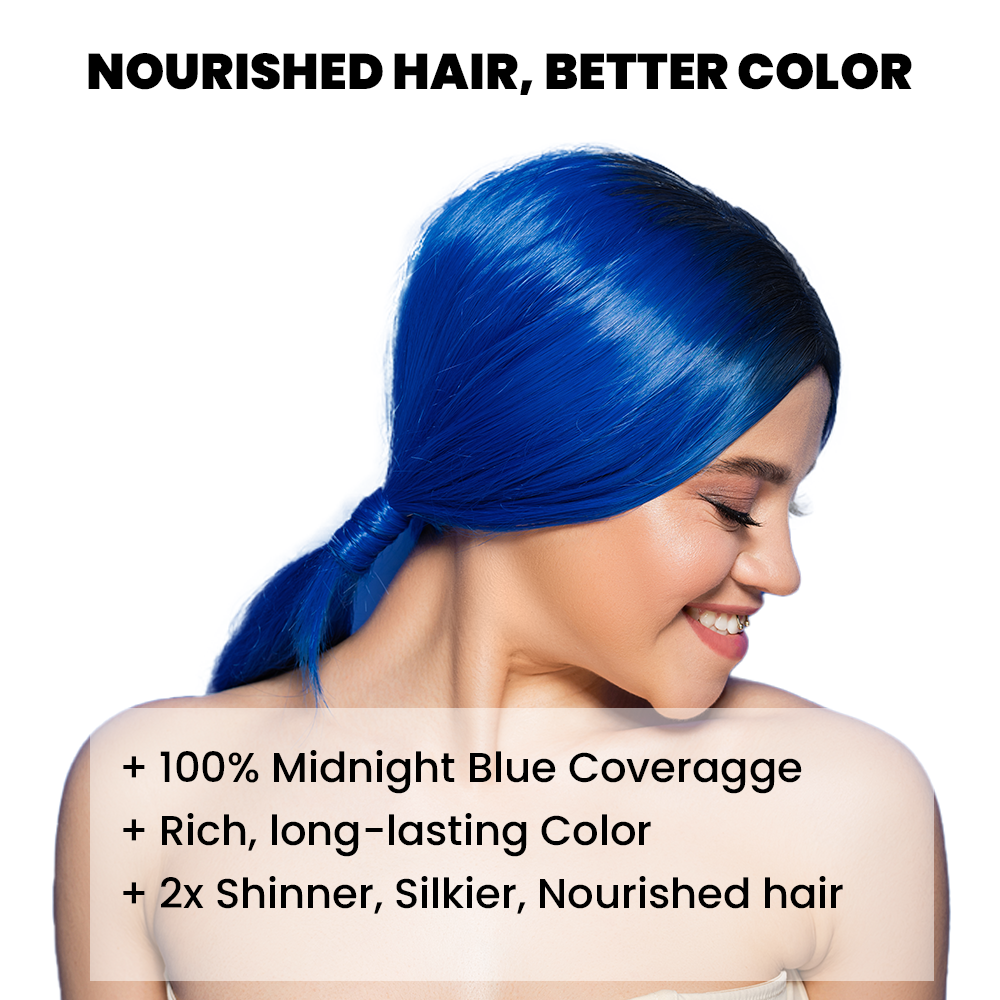 Henna Midnight Blue Hair Dye HC-MB-09