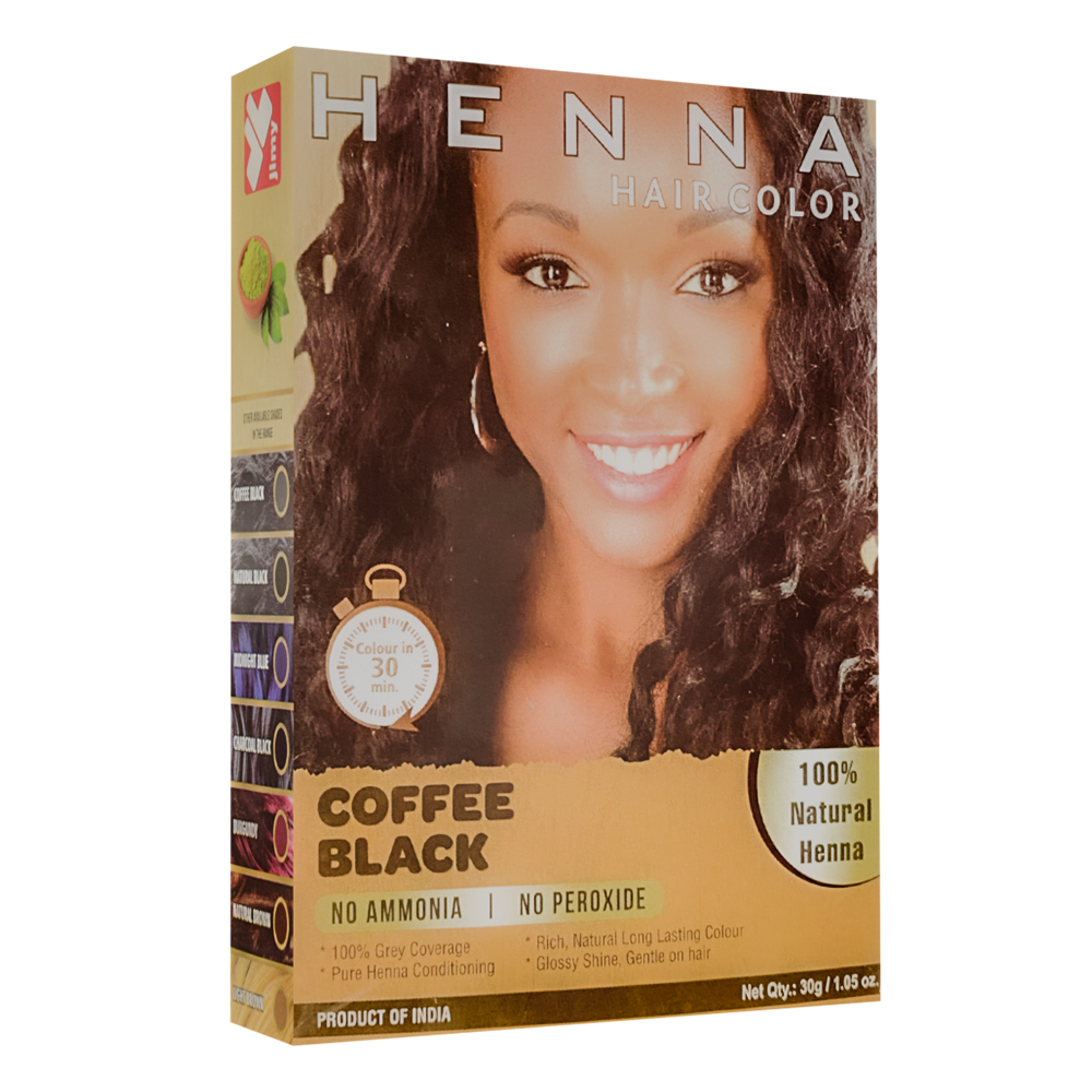 30 Minute Enriched with Herbs Semi Permanent Powder - Harsh Chemical Free for Men and Women (Coffee Black Hair Dye) HH-BC-08