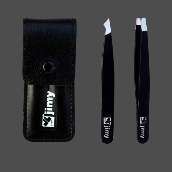 J5 - 288 Eye Lashes Tweezers Black Set of 2
