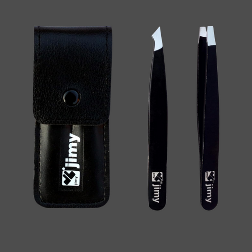J5 - 288 Eye Lashes Tweezers Black Set of 2