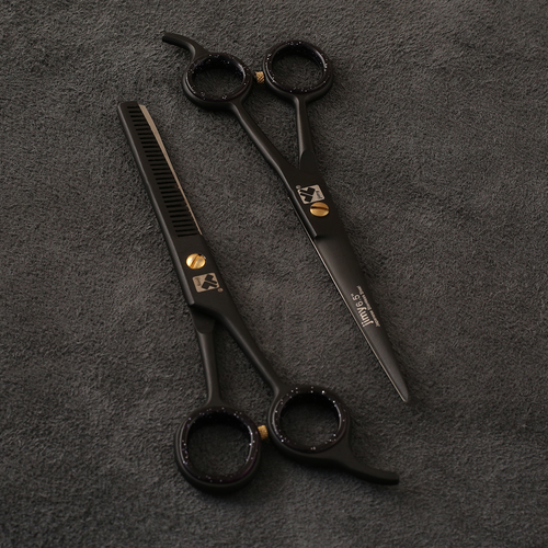 J-886-02BST Professional Hair/Thining scissors Set Black Edition 6"