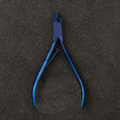 J3-241BL Profesional Cuticle Nipper 10cm Double Spring Blue Colour