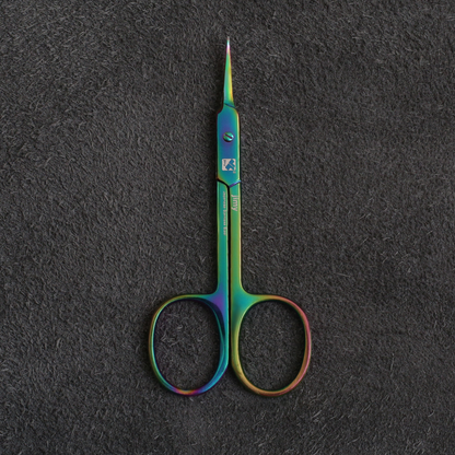 J2-019MT Cuticle Arrow point scissors 9cm Curved Multi Colour