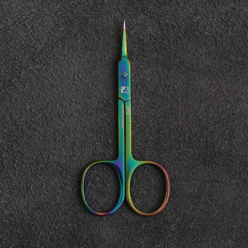 J2-019MT Cuticle Arrow point scissors 9cm Curved Multi Colour