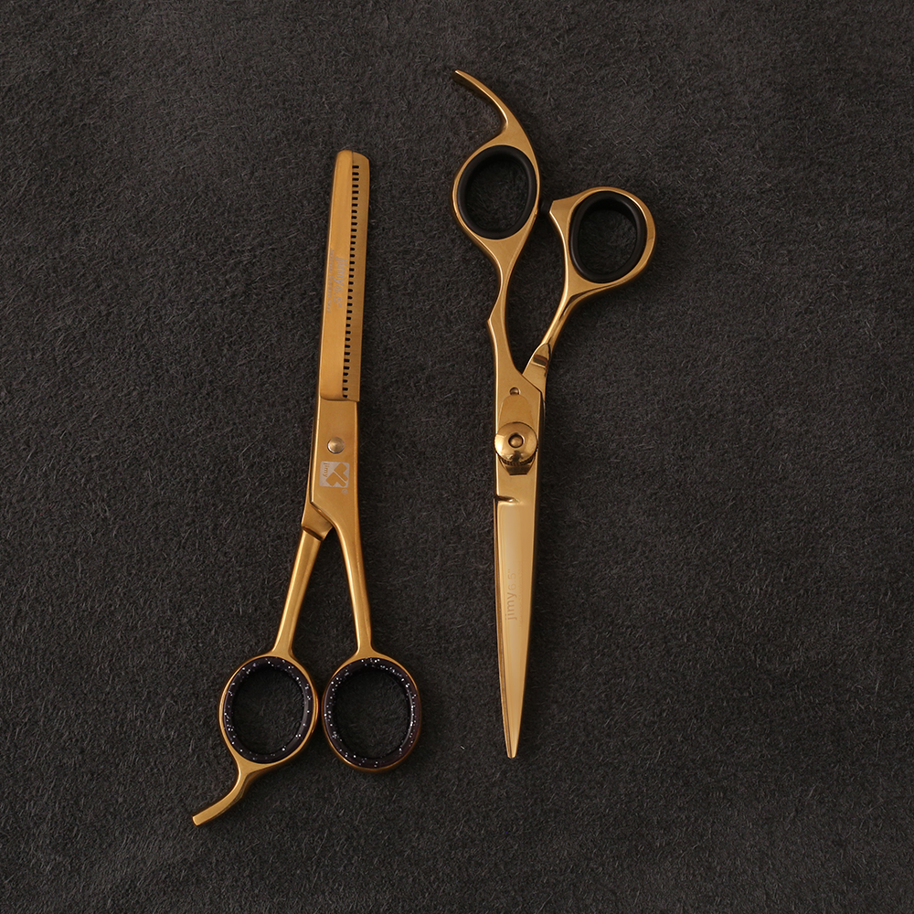J-886-02GST Professional Hair/Thinning Scissors Set Gold Edition Special