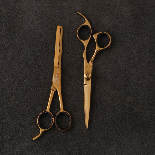 J-886-02GST Professional Hair/Thinning Scissors Set Gold Edition Special