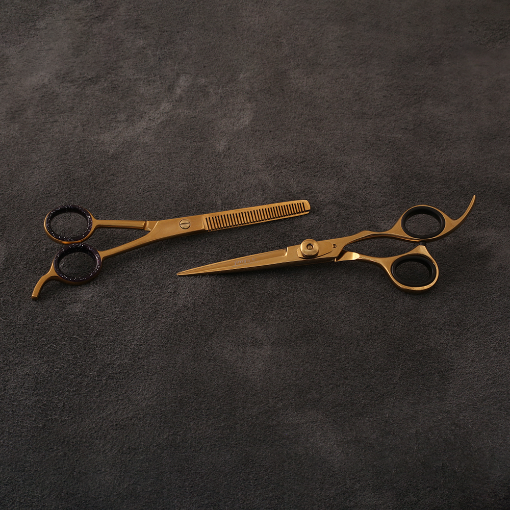 J-886-02GST Professional Hair/Thinning Scissors Set Gold Edition Special