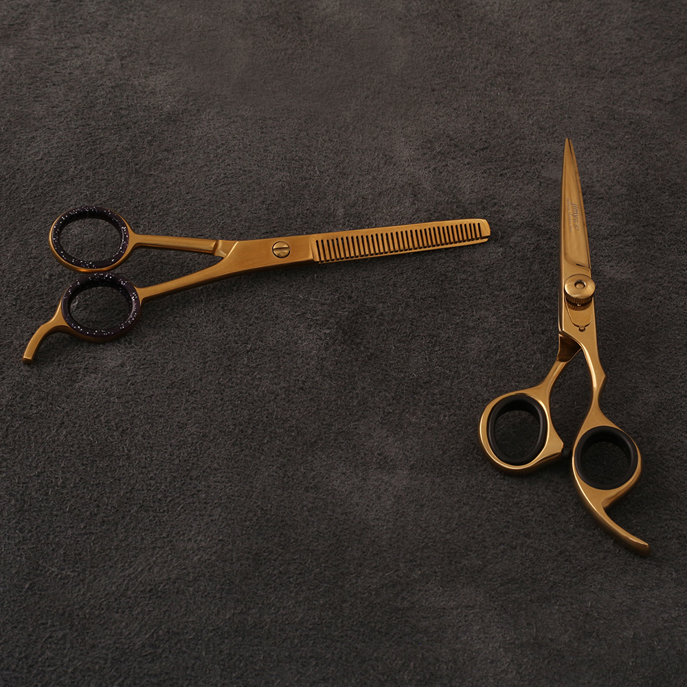 J-886-02GST Professional Hair/Thinning Scissors Set Gold Edition Special