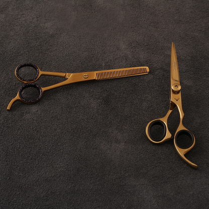J-886-02GST Professional Hair/Thinning Scissors Set Gold Edition Special