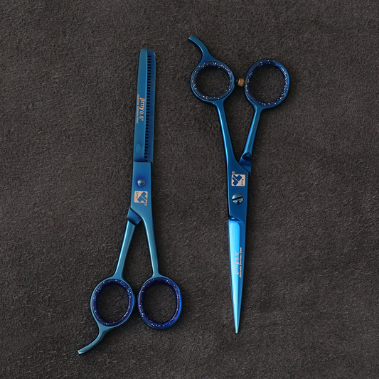J-886-02BUST Professional Hair/Thinning Scissors Set Blue Edition Special