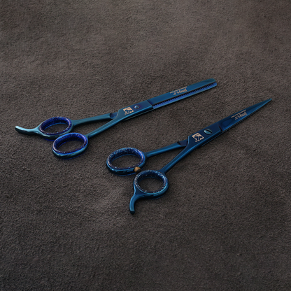 J-886-02BUST Professional Hair/Thinning Scissors Set Blue Edition Special