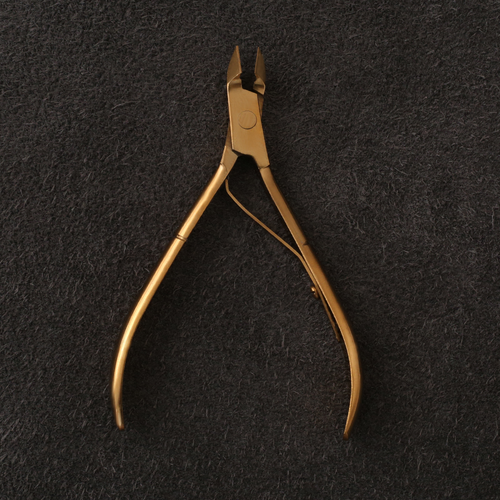 J3-242GD Professional Cuticle Nipper 10cm Single spring Gold