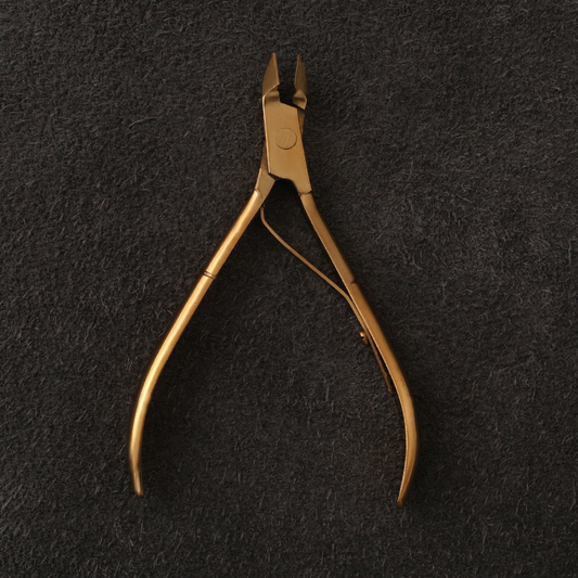 J3-242GD Professional Cuticle Nipper 10cm Single spring Gold