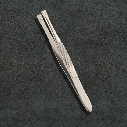 J5 - 004 Eye Brow Tweezers Straight Tip 3.5" Men's