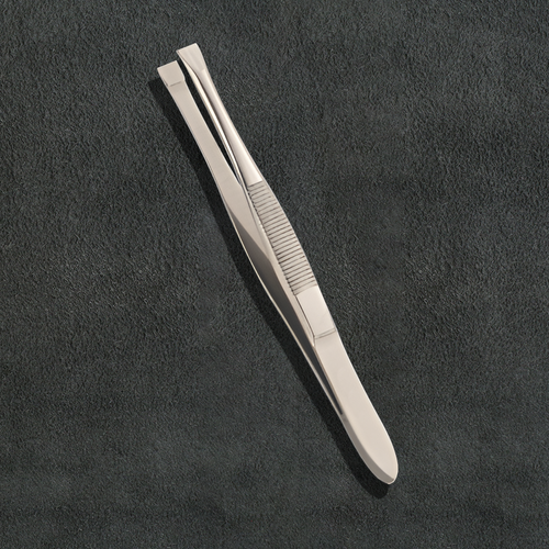 J5 - 004 Eye Brow Tweezers Straight Tip 3.5" Men's