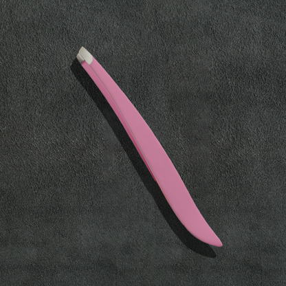J5 - 065 Professional Eye Brow Tweezer Brow Shape Pink Slunt Tip
