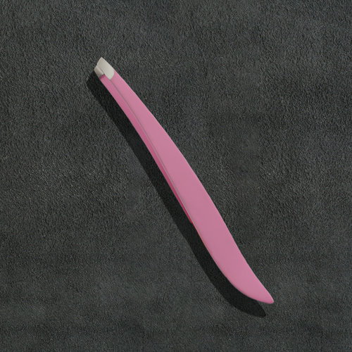 J5 - 065 Professional Eye Brow Tweezer Brow Shape Pink Slunt Tip