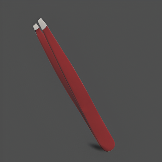 J5 - 078 Eye Brow Tweezer RED Straight Tip
