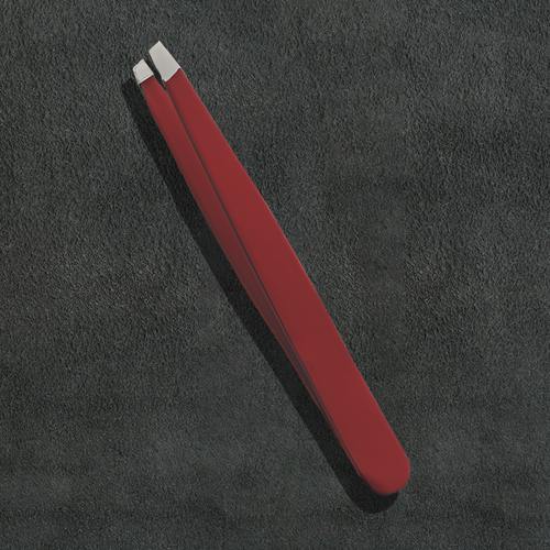 J5 - 078 Professional Eye Brow Tweezer RED Straight Tip