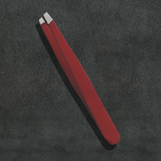 J5 - 078 Professional Eye Brow Tweezer RED Straight Tip