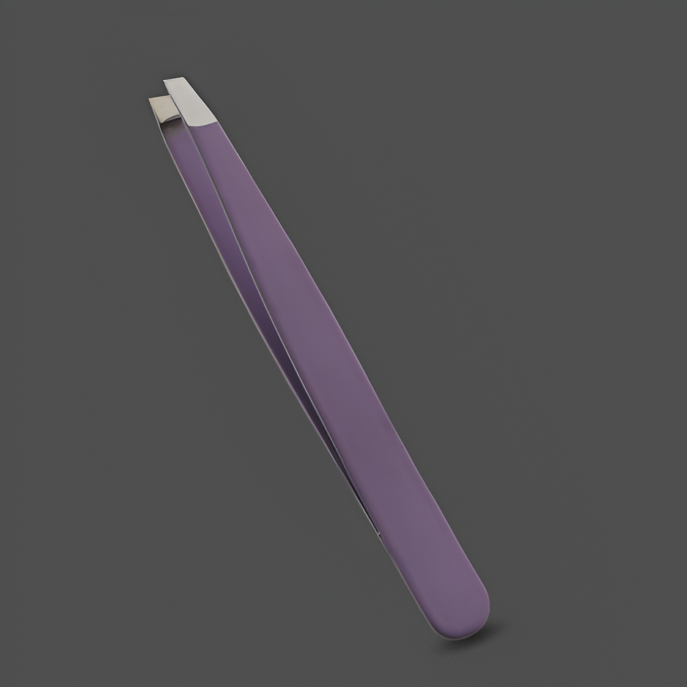 J5 - 079 Eye Brow Tweezer Purple Slunt Tip
