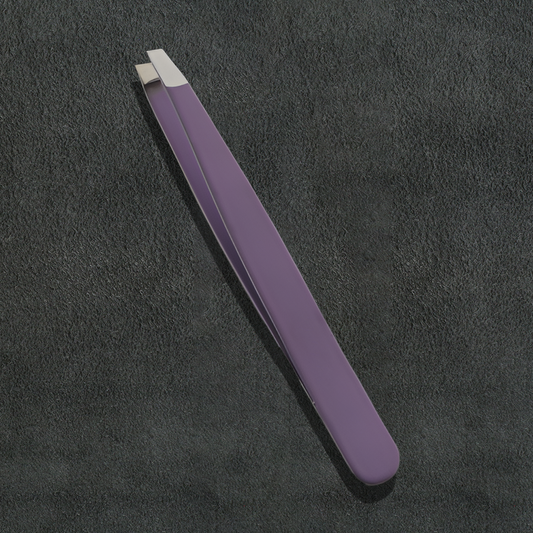 J5 - 079 Professional Eye Brow Tweezer Purple Slunt Tip