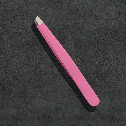 J5 - 064 Eye Brow Tweezers Slunt Pink