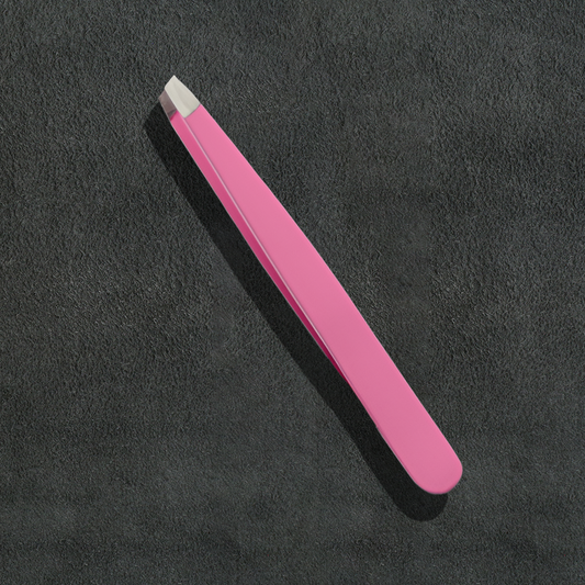 J5 - 064 Eye Brow Tweezers Slunt Pink