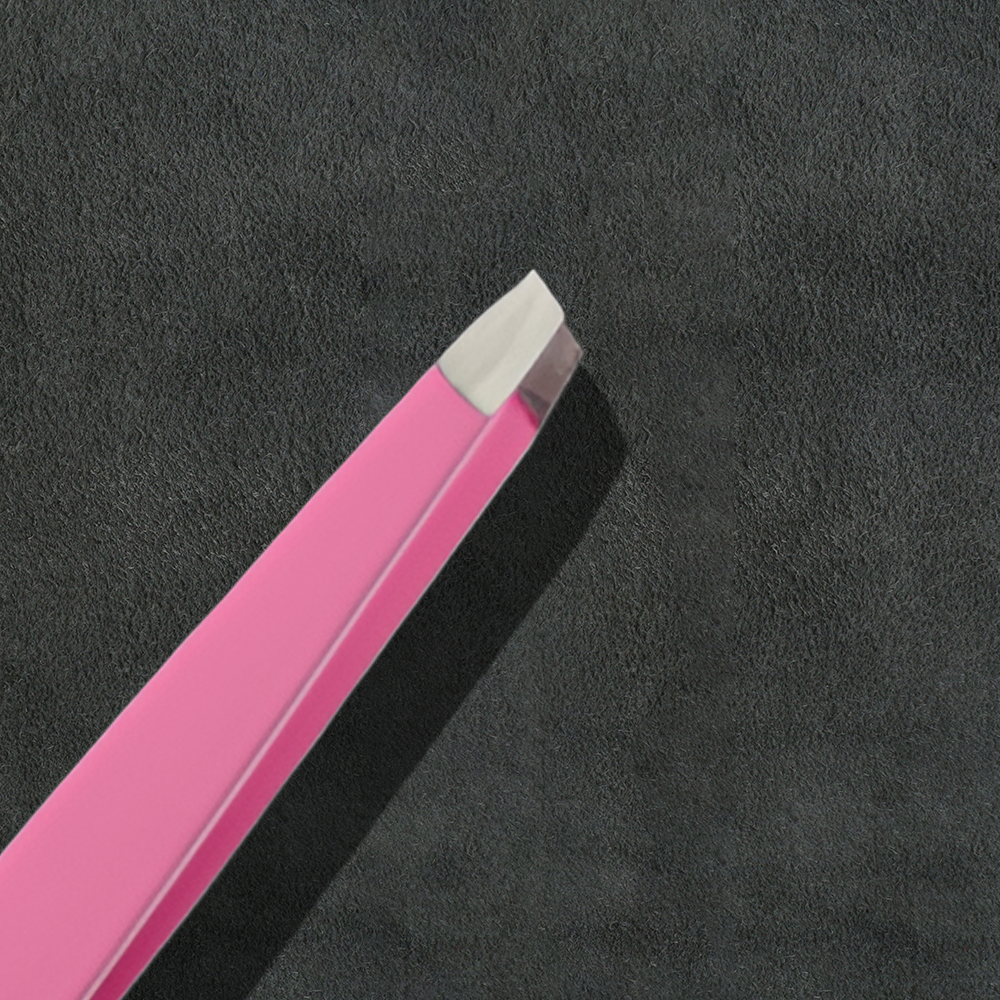 J5 - 064 Eye Brow Tweezers Slunt Pink