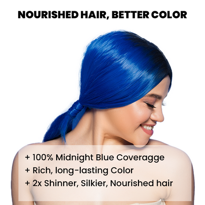Henna Midnight Blue Hair Dye HC-MB-09