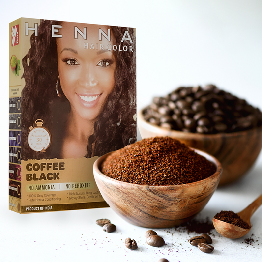 30 Minute Enriched with Herbs Semi Permanent Powder - Harsh Chemical Free for Men and Women (Coffee Black Hair Dye) HH-BC-08